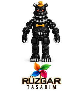 Fnaf Five Nights at Freddy's Nightmare Fnaf Eklemli Oyuncak Aytakta Durabilir