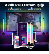 Akıllı RGB Ortam Işığı APP Kumanda Kontrollü Arka Plan Atmosfer Dekorasyon Işığı