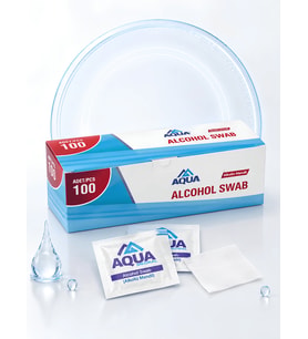 AQUA MED %70 Alkollü Mendil 100 Adet Günlük Hijyen Mendili Alkol Pedleri Çok Amaçlı Steril Telefon Klavye Ekarn Cilt Temizleme Mendili Swap