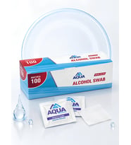 AQUA MED %70 Alkollü Mendil 100 Adet Günlük Hijyen Mendili Alkol Pedleri Çok Amaçlı Steril Telefon Klavye Ekarn Cilt Temizleme Mendili Swap