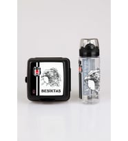 "DEKOMUS CEP DEFTERİ HEDİYELİ" YENİ SEZON LİSANSLI BEŞİKTAŞ BESLENME KABI VE 500 ML TRITAN MATARA YEMEK SETİ
