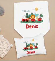 BK Kids Kişiye Özel İsimli Bebek Battaniye ve Yastık Hediye Seti, Yeni Doğan Bebek Hediyesi, Bebek Uyku Seti-25