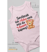 Anneye Özel Sıfır Kollu Bebek Zıbını %100 Pamuk