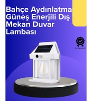 Güneş Enerjili Hareket Sensörlü Duvar Lambası - Lisinya