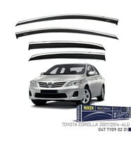 Toyota Uyumlu Corolla 2007-2014 Kromlu Cam Rüzgarlığı 4Lü Parça