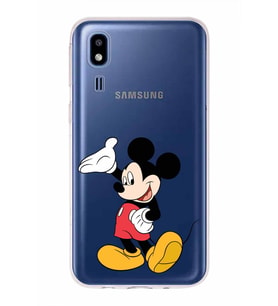 Samsung Galaxy A2 Core  Kapak Mickey Mouse Tasarımlı Şeffaf Silikon Kılıf