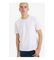 Defacto %100 Pamuk Ağır Kumaş Beyaz Erkek T-Shirt D5481AX/WT34