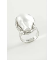 Oval İnci Metal Yüzük (Çok Renkli)