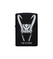 Loki Desenli Kişiye Özel İsimli Benzinli Siyah Metal Çakmak