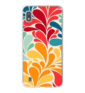 PrintiFy Samsung Galaxy A10 ile Uyumlu 1mm Slim Fit Retro Renkler 5 Baskılı Şeffaf  Kılıf