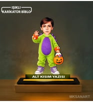Kişiye Özel Başsız Karikatürlü 14 cm MDF Işıklı Biblo - Kişiye Özel Hediye