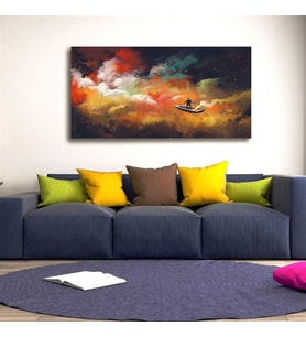 Tablolife Journey To Dreams Yağlı Boya Dokulu Tablo 60X90,Çerçeve;Gold