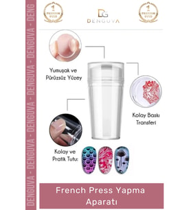 #TırnakDamgası Profesyonel Salon Ev Tipi Yumuşak Pürüzsüz Silikon Tırnak Süs French Stamper Damgası