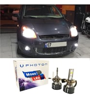 Ford Fiesta Mk5 Led Xenon Uzun + Kısa Far Ampulü H4 Mono Yeni Seri Beyaz 2001-2008