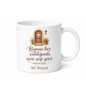 İsme Özel Kat Komşum Yazılı Kupa Bardak Hediye Komşuya Özel Tasarım