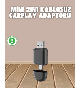 Kablosuz CarPlay Adaptörü – USB-A &amp; Type-C Uyumlu Hızlı Bağlantı Cihazı