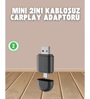Kablosuz CarPlay Adaptörü – USB-A &amp; Type-C Uyumlu Hızlı Bağlantı Cihazı