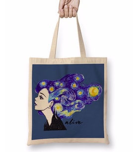 Alive Vincent Van Gogh Bez Çanta Uzun Saplı