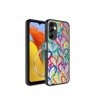 Samsung Galaxy M14 Uyumlu Kılıf Aynalı Desenli Kamera Korumalı Parlak Zore Mirror Kapak (Kırmızı)