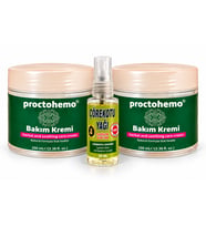 Proctohemo Bitkisel Bakım Kremi 100 ML + Çörekotu Yağı 30 ML Cilt Bakım Seti x2