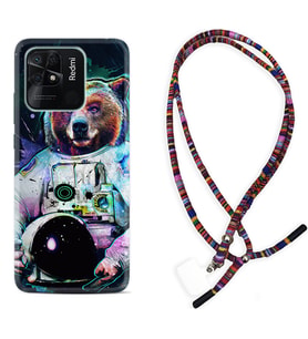 Xiaomi Redmi Note 7 8 9 Pro 10 2022 10 Pro 10S Kılıf Boyun Asklı Rasta Silikon Astronot Panda 1755
