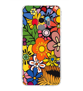 PrintiFy Samsung Galaxy S9 ile Uyumlu Retro Color 2  Kamera Korumalı Şeffaf  Kılıf