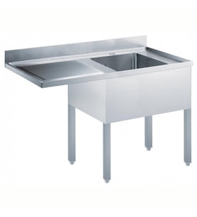 Electrolux Professional Tezgahaltı Bulaşık Makinesi İçin Tezgah, 1 Evyeli (600x500 Mm), Damlalık Solda - 1400 Mm ESBD1417L