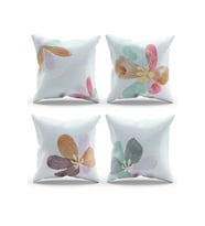 Moud's Çift Tarafı Baskılı Pastel Flower-2 Desenli 4'lü Kombin Süet Kırlent Kılıfı