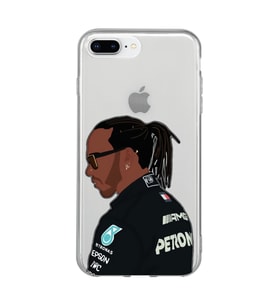 Iphone 7 Plus / 8 Plus Uyumlu Lewis Hamilton Desenli Şeffaf Telefon Kılıfı