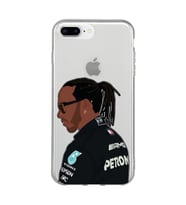Iphone 7 Plus / 8 Plus Uyumlu Lewis Hamilton Desenli Şeffaf Telefon Kılıfı