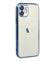 Newface iPhone 12 Kılıf Razer Lensli Silikon - Lacivert