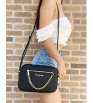 Michael Kors Seyahat Zincirli Büyük Çapraz Kadın Çantası Siyah