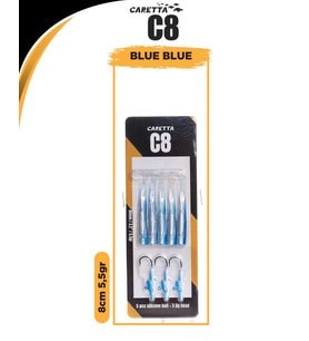 Caretta C8 8cm 5.5gr Lrf Silikon Yem Blue Blue