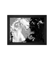 Kadın Motifli Kanvas Tablo 80 x 110 cm Siyah Çerçeve