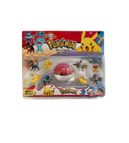 Pokemon Pikachu Poke Topu Diğer Pokemonlar Figür Seti 9lu