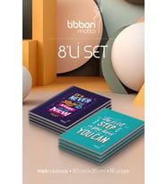Tibbon Motto Midi Defter Spiralli 8'li Set Motto 6
