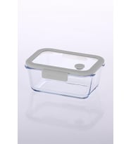 Neoflam Fika Glace Vakumlu Cam Saklama Kabı 800 Ml Gri