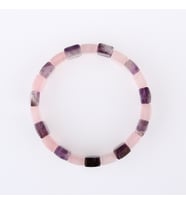 Ametist, Pembe Kuvars Doğaltaş Rolex Bileklik 15 mm, B899