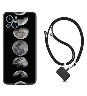 Reeder S23 Max Pro Kılıf Resimli Boyun Askılı İpli Desenli Silikon Great Moons 1354