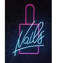 nail tırnak oje neon led tabela(80x40cm)