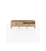 Arges TV Ünitesi Tek Raflı 2 Çekmeceli  176x30x51 Çam-Çam