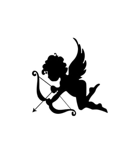 Miyrem Sticker Serisi Eros Aşk Meleği Sticker (Siyah)
