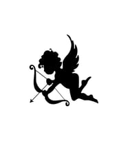 Miyrem Sticker Serisi Eros Aşk Meleği Sticker (Siyah)