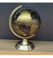Metal Ayaklı Dekoratif Masaüstü Dünya Küresi (Gold)