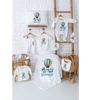 Pia Baby Premium Erkek Yenidoğan Bebek Hediyesi İsme Özel Hastane Çıkışı Set 5058-00 (Ekru)