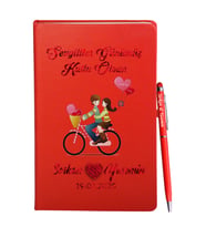Sevgililer Gününe Özel Kırmızı Defter Kalem Hediye Seti 31