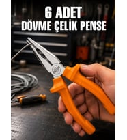 6 Adet Dövme Çelik Pense El Aleti Seti