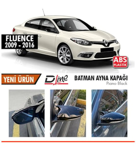 Renault Fluence Yarasa Ayna Kapağı Batman Parlak Siyah Piano Black
