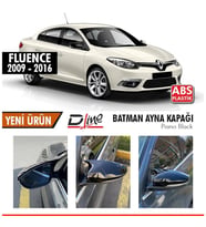 Renault Fluence Yarasa Ayna Kapağı Batman Parlak Siyah Piano Black
