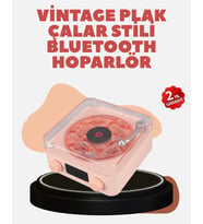 Retro Kristal Netliğinde Ses – Gece LED'li Retro Bluetooth Hoparlör